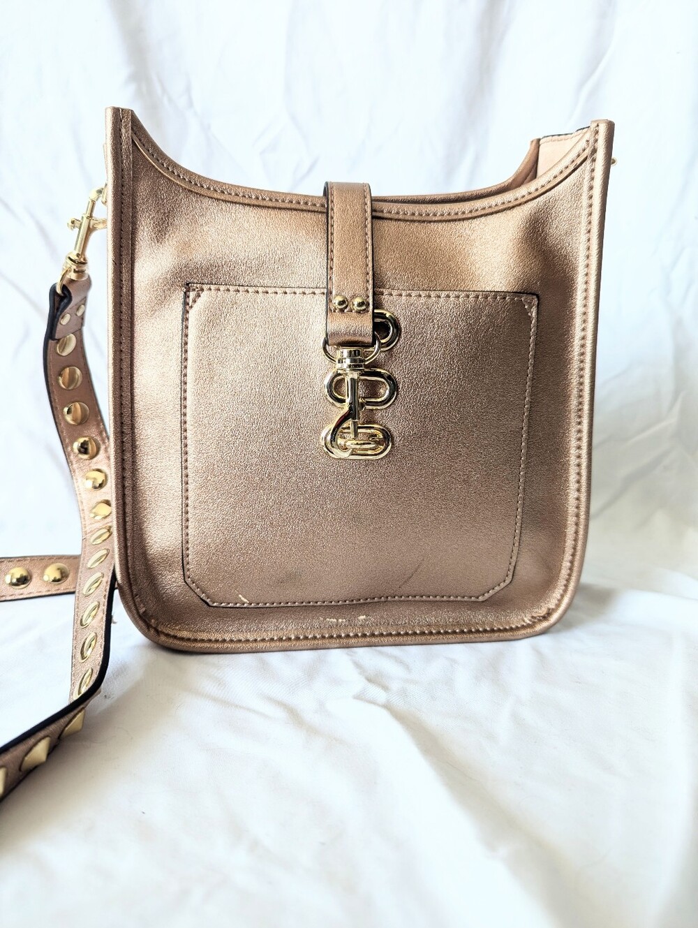 Steve Madden Metallic Rose Gold Crossbody Bag